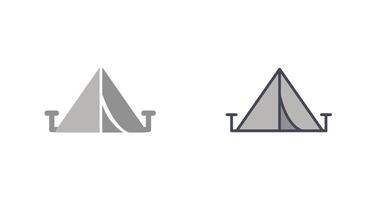 conception d'icône de tente vecteur