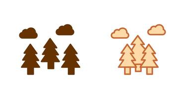 conception d'icône de forêt vecteur