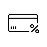 icône de ligne de remise de carte de guichet automatique vecteur