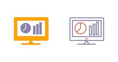 en ligne Statistiques icône conception vecteur