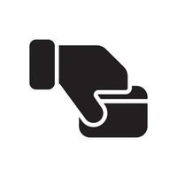 icône de glyphe de panier de crédit vecteur