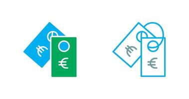 euro étiquette icône conception vecteur