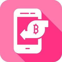 bitcoin mobile icône vecteur