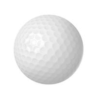 balle de golf sur blanc