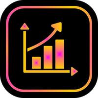 en hausse statistiques icône conception vecteur