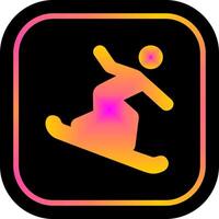 conception d'icône de snowboard vecteur
