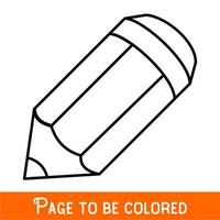 crayon amusant à colorier, le livre de coloriage pour les enfants d'âge préscolaire avec un niveau de jeu éducatif facile, moyen. vecteur
