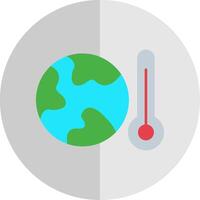 global chauffage plat échelle icône vecteur