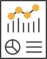 graphique rapport écorché rempli icône vecteur