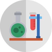 laboratoire plat échelle icône vecteur