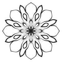 joli mandala. fleur doodle ronde ornementale isolée sur fond blanc. ornement décoratif géométrique dans un style oriental ethnique. vecteur