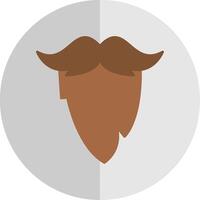 moustache plat échelle icône vecteur