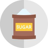 sucre sac plat échelle icône vecteur