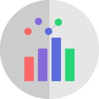 Les données une analyse plat échelle icône vecteur