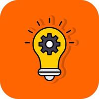 Solution rempli Orange Contexte icône vecteur
