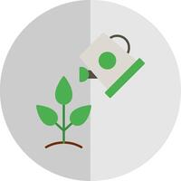 arrosage les plantes plat échelle icône vecteur