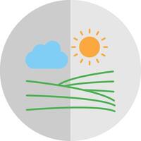 les terres agricoles plat échelle icône vecteur