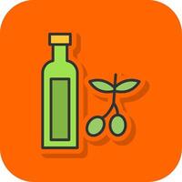 olive pétrole rempli Orange Contexte icône vecteur