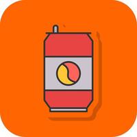 un soda pouvez rempli Orange Contexte icône vecteur