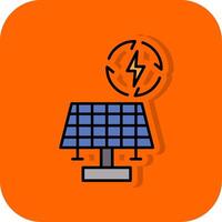 renouvelable énergie rempli Orange Contexte icône vecteur