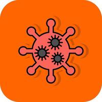 virus rempli Orange Contexte icône vecteur
