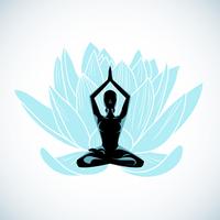 méditation de yoga vecteur