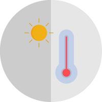 chaud plat échelle icône vecteur