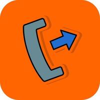 téléphone appel rempli Orange Contexte icône vecteur