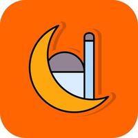 Ramadan rempli Orange Contexte icône vecteur