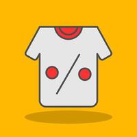 T-shirt rempli ombre icône vecteur