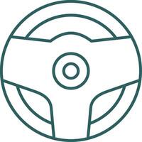 pilotage roue ligne pente rond coin icône vecteur