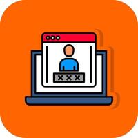 médical app rempli Orange Contexte icône vecteur