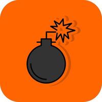 bombe rempli Orange Contexte icône vecteur