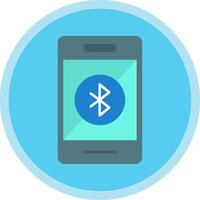 Bluetooth plat multi cercle icône vecteur