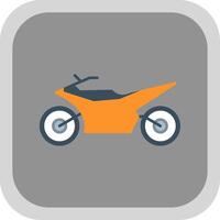 motocross plat rond coin icône vecteur