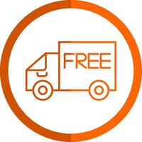gratuit livraison ligne Orange cercle icône vecteur