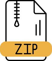 Zip *: français écorché rempli icône vecteur