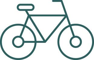 vélo ligne pente rond coin icône vecteur