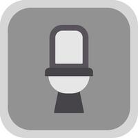 toilette plat rond coin icône vecteur