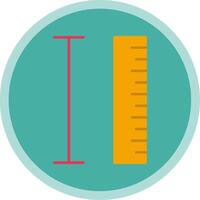 la mesure plat multi cercle icône vecteur