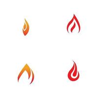 feu avec logo flamme icône vector illustration