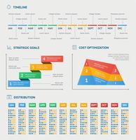 Cartes infographiques commerciales vecteur