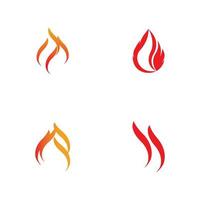 feu avec logo flamme icône vector illustration