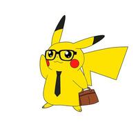 mignonne Pikachu Aller à Bureau Pokémon personnage vecteur