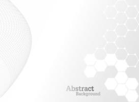 concept abstrait hexagone. technologie sur fond blanc. hexagone en relief, nid d'abeille, lumière et ombre. illustration vectorielle. vecteur