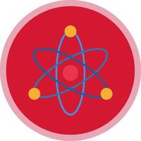 atome plat multi cercle icône vecteur
