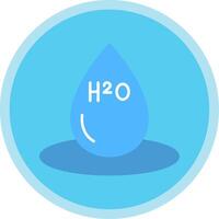 H2O plat multi cercle icône vecteur