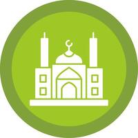 mosquée glyphe multi cercle icône vecteur