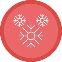 flocon de neige ligne multi cercle icône vecteur
