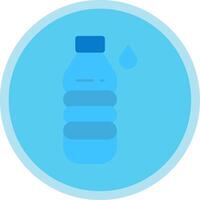 l'eau bouteille plat multi cercle icône vecteur